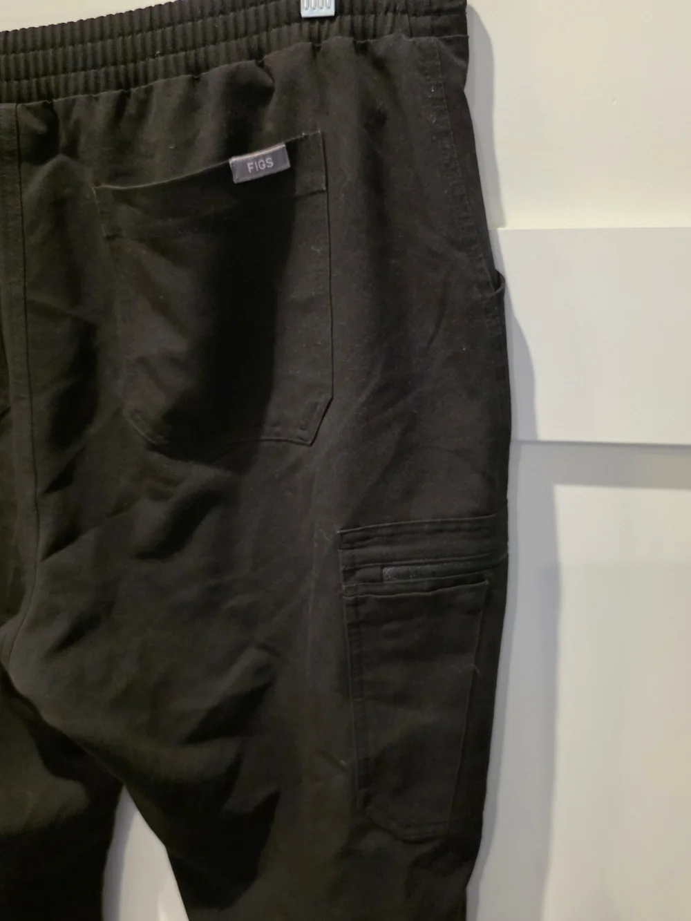 Figs Yola Skinny Scrub Pants L Black Technical Collection Medical Healthcare